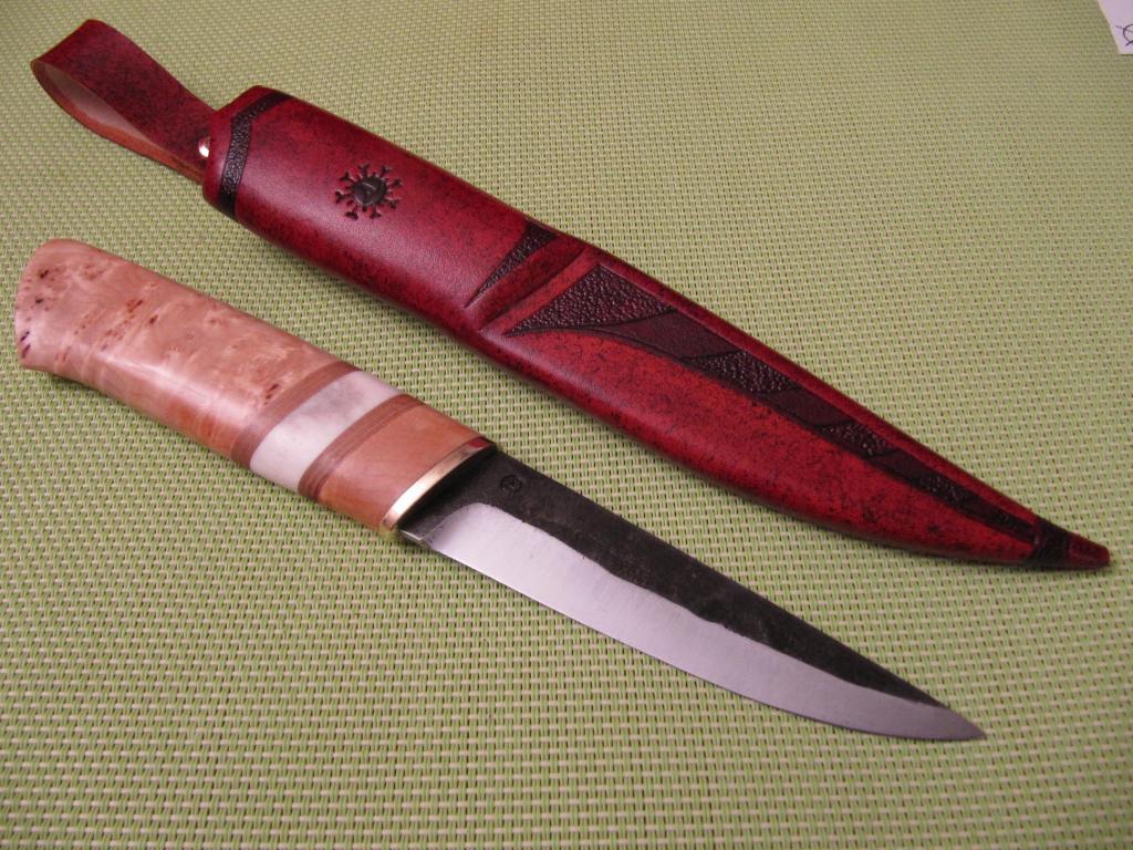 carbon steel willow burl birch bark