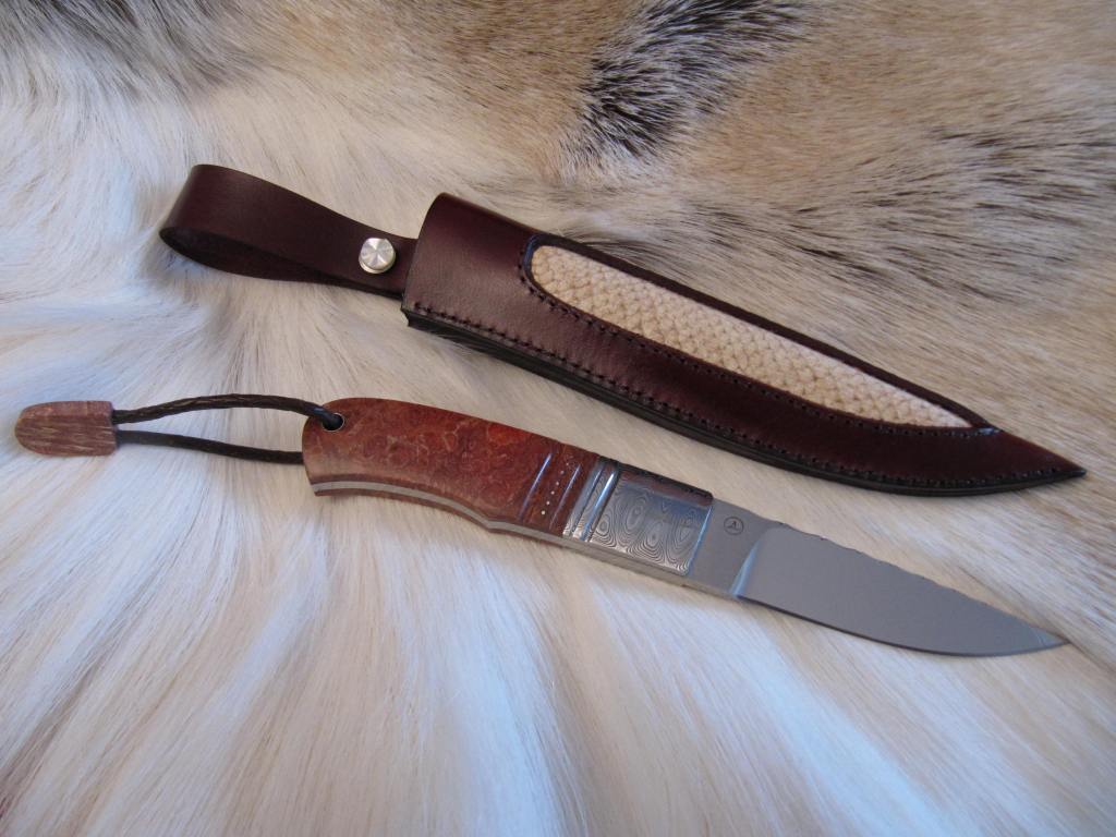 Liebhaberstück fulltang salmon skin damascus 1