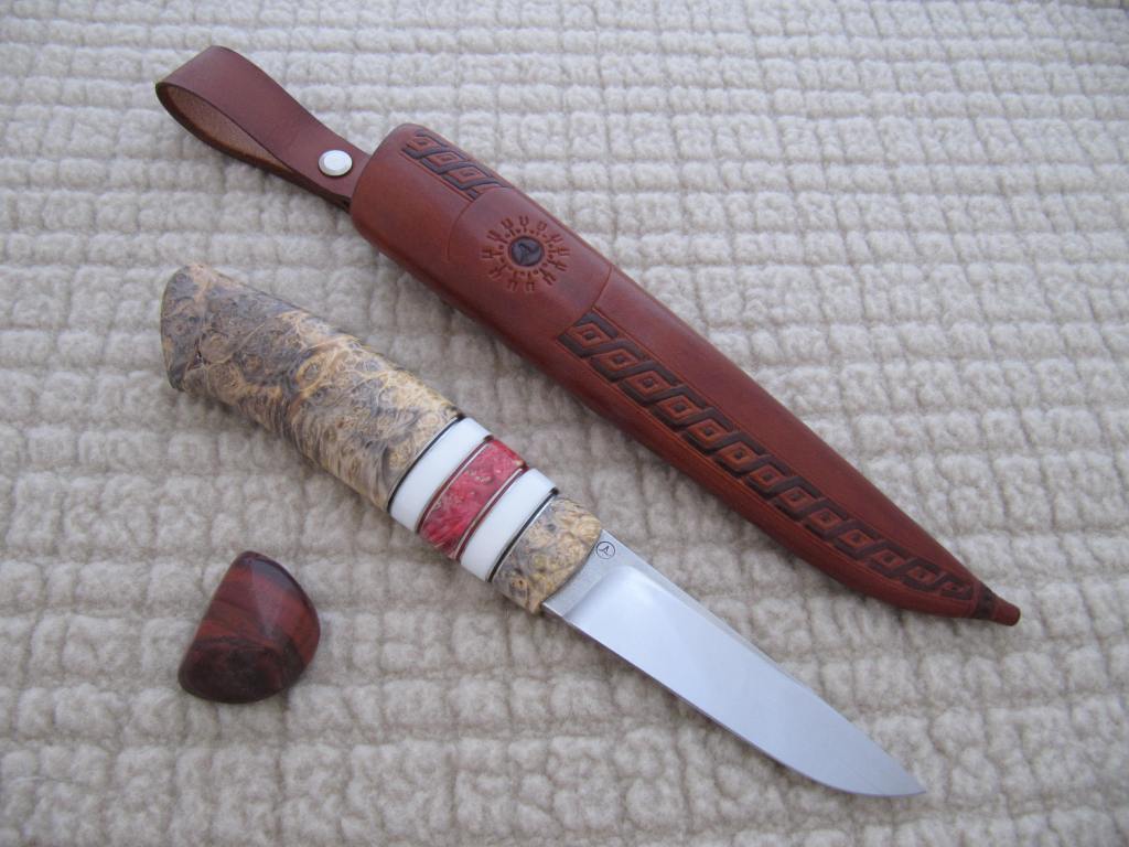 95mm AEB-L blade box elder black gold and red corian decorations1