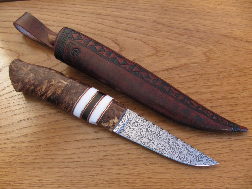 ladder damascus black ash burl corian decorations1
