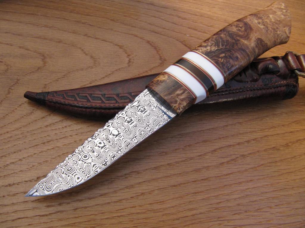 ladder damascus black ash burl corian decorations2